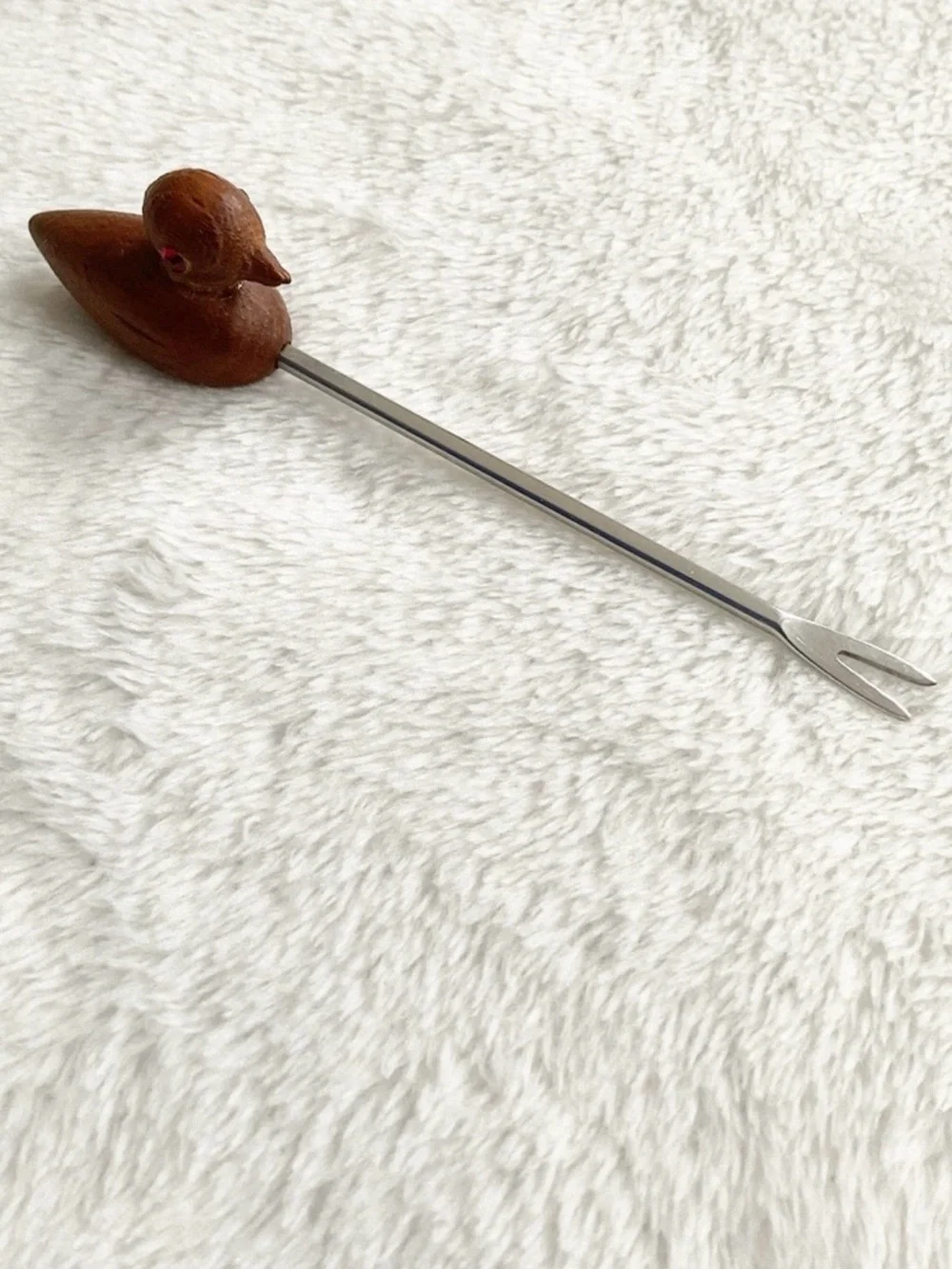Vintage Danish Teak Duck Cocktail Pick MCM Barware Denmark